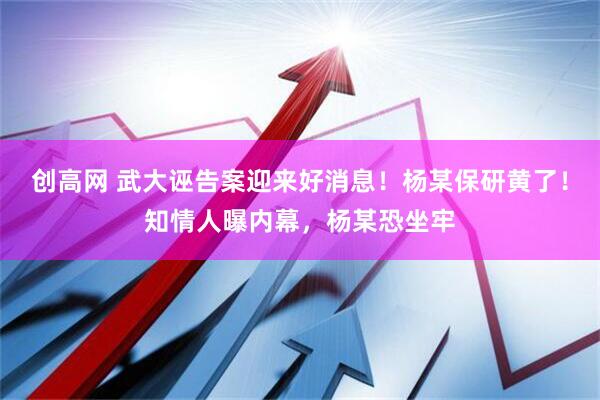 创高网 武大诬告案迎来好消息！杨某保研黄了！知情人曝内幕，杨某恐坐牢
