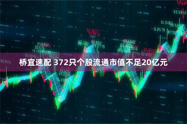 桥宜速配 372只个股流通市值不足20亿元
